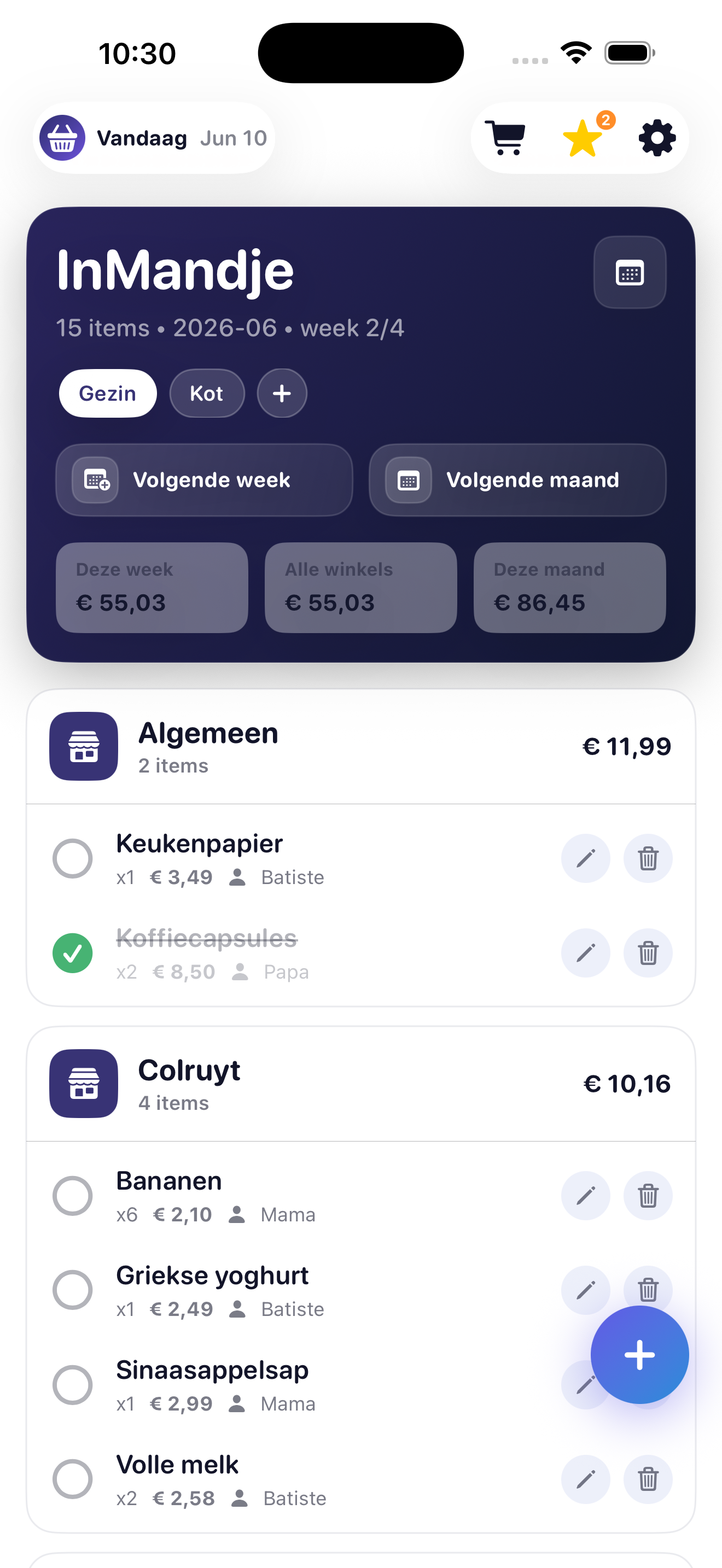 InMandje screenshot